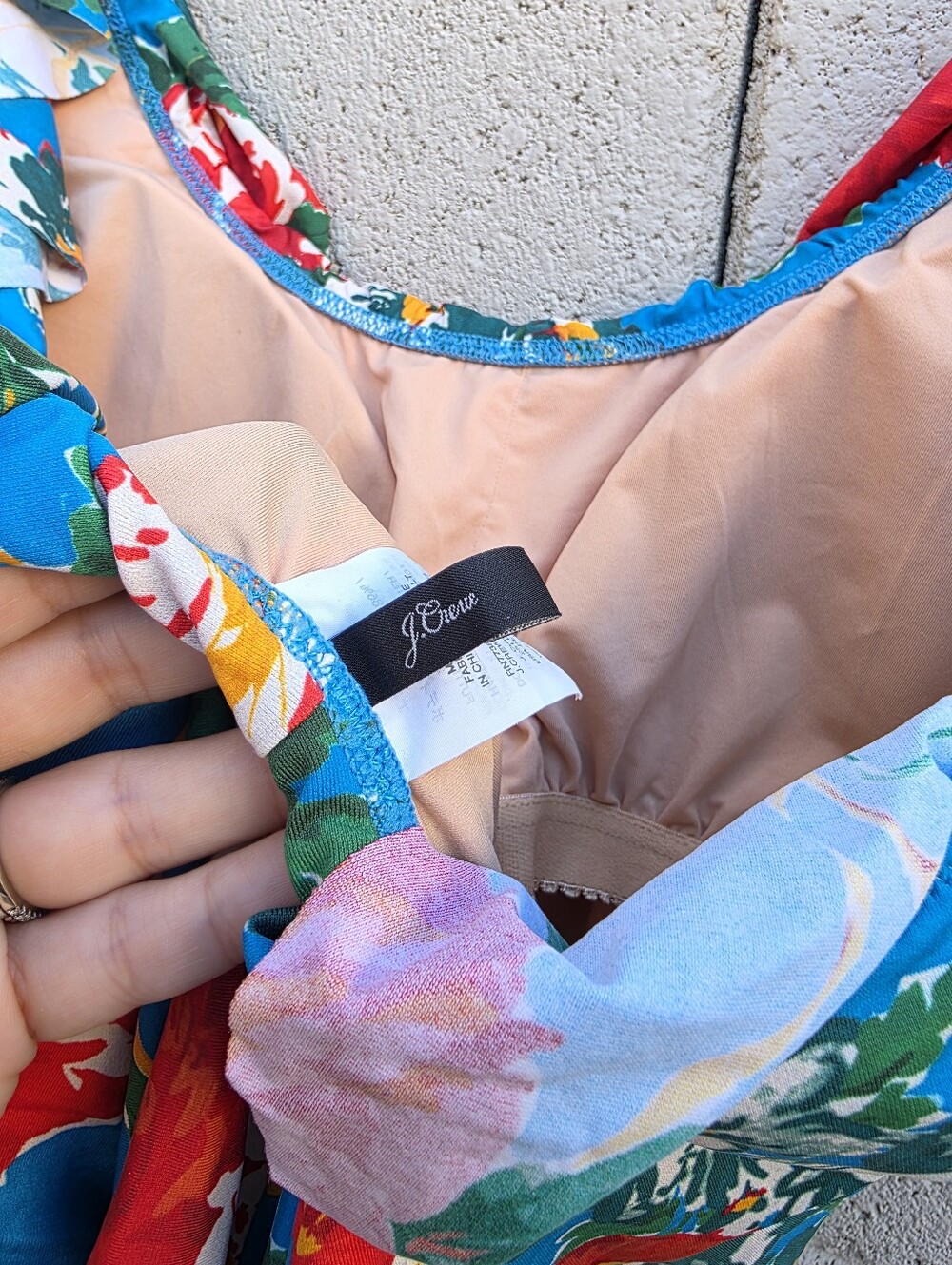 J. Crew | Ruffle scoop one-piece swimsuit in Ratti bahama print NEW Size 12 - Picture 7 of 10